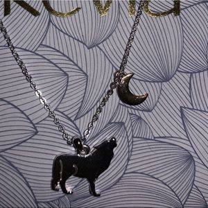 Wolf and Moon necklace.